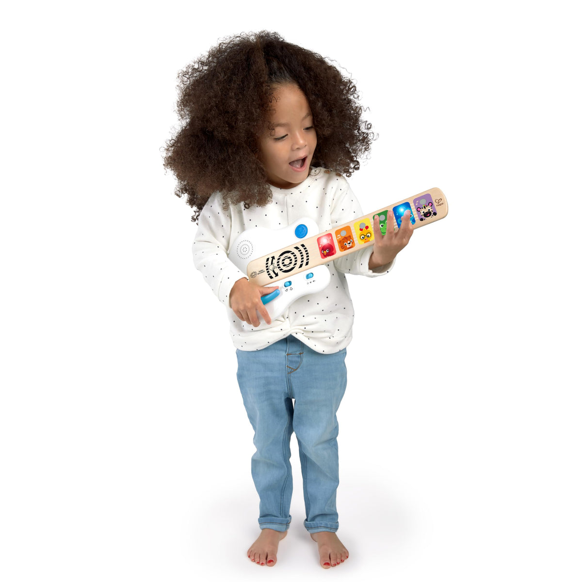 Light Up Strum Along Magic Touch Wooden Guitar