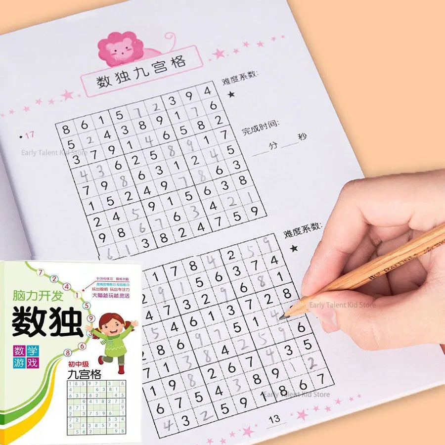 Sudoku Book for Beginners – Four, Six, Nine Grid Games, Logical Thinking Ladder Training Puzzle Toy for Elementary School Children