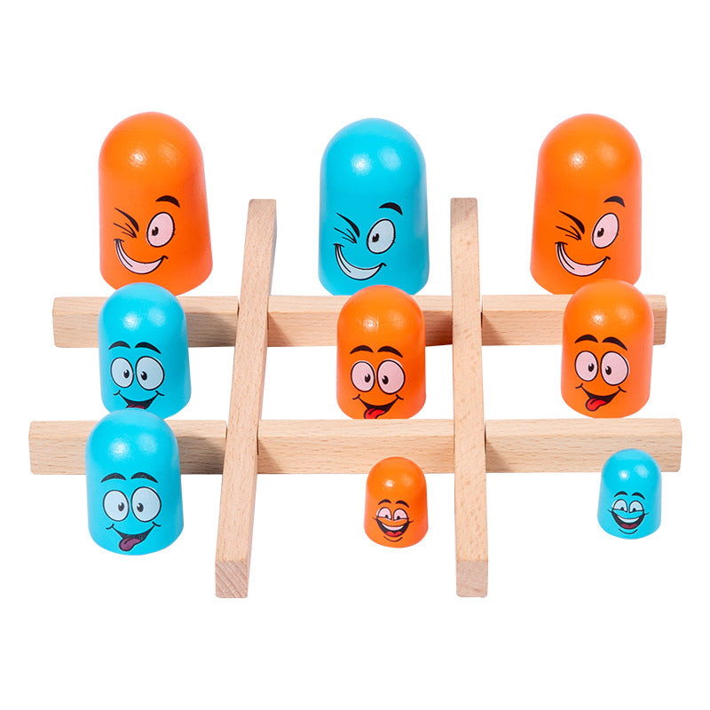 Preschool board game nesting doll face changing cross chess training intelligence parent-child interactive puzzle toy