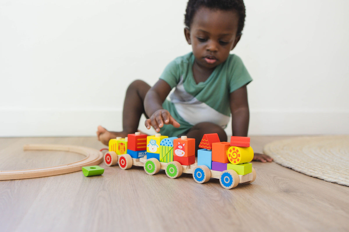 Farm Wooden Stacking Train