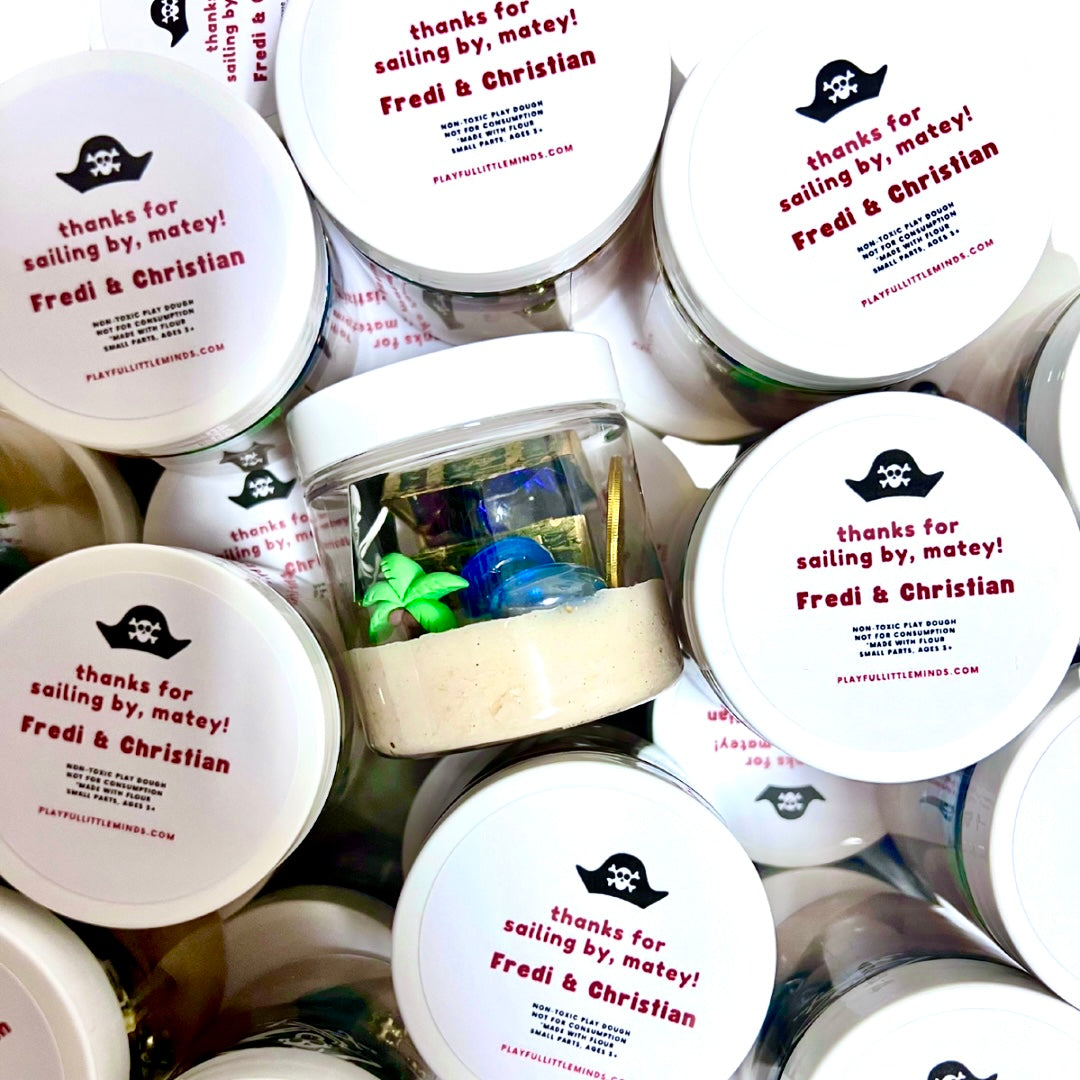 Pirate-Themed Play Dough Party Favors for Kids' Birthday Celebration