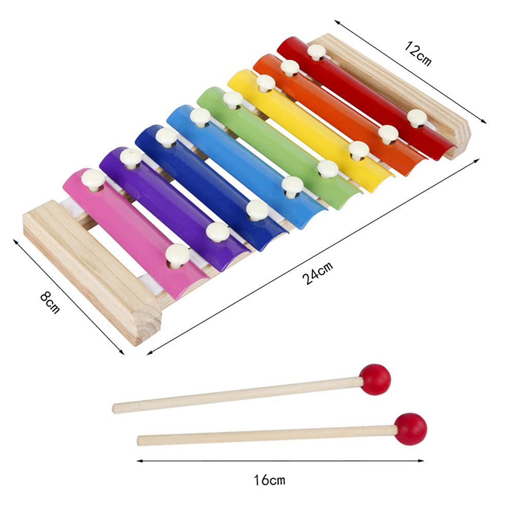 Tiny Tunes Rainbow Xylophone Wooden Musical Toy for Toddlers Ages 2 Plus Preschool Music Adventure