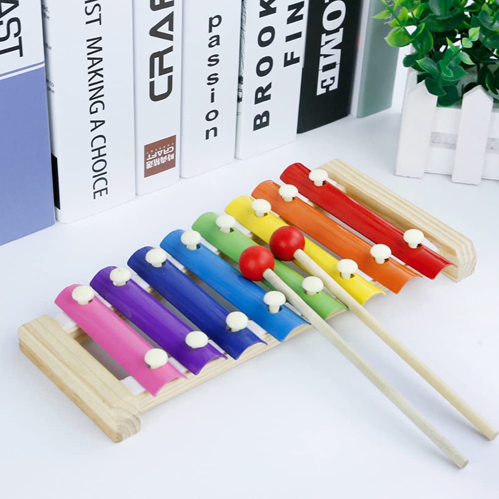Tiny Tunes Rainbow Xylophone Wooden Musical Toy for Toddlers Ages 2 Plus Preschool Music Adventure