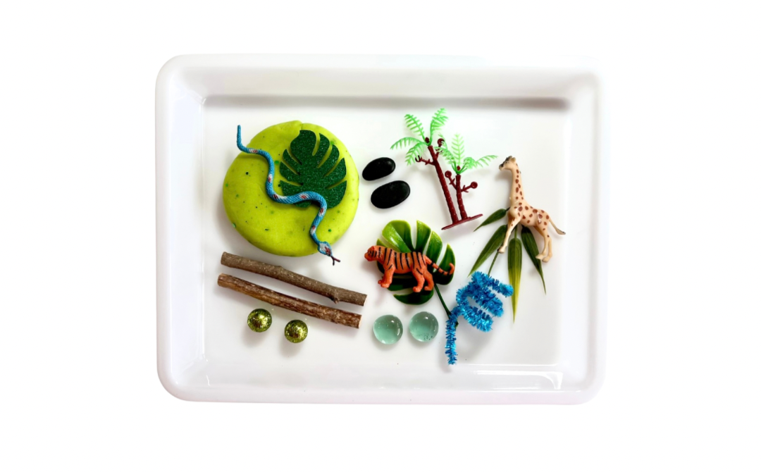 Jungle and Safari Animals Playdough Kit