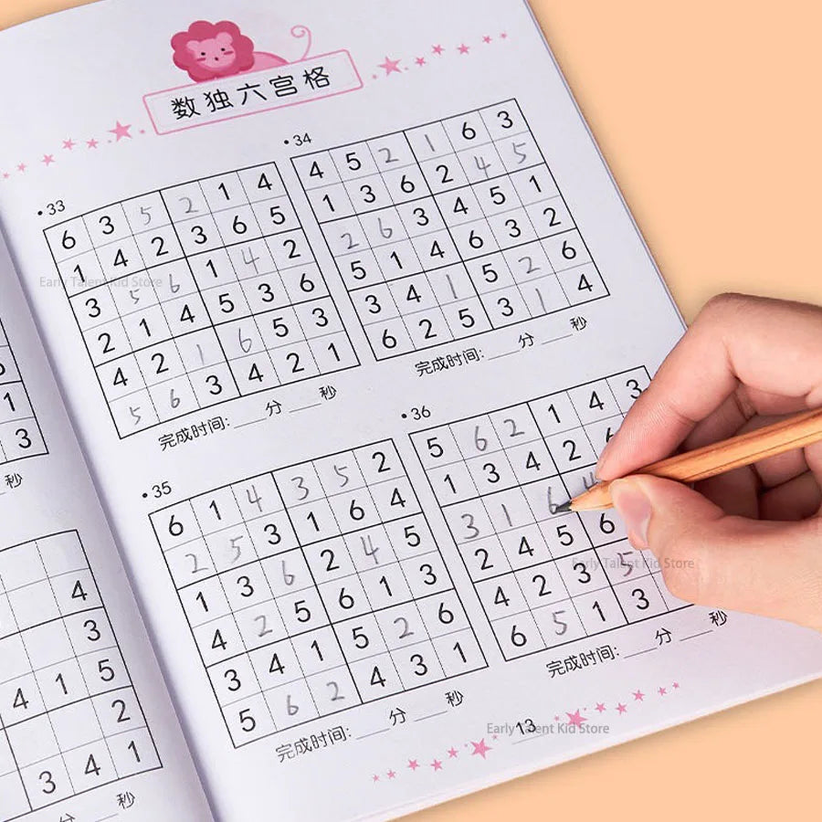 Sudoku Book for Beginners – Four, Six, Nine Grid Games, Logical Thinking Ladder Training Puzzle Toy for Elementary School Children