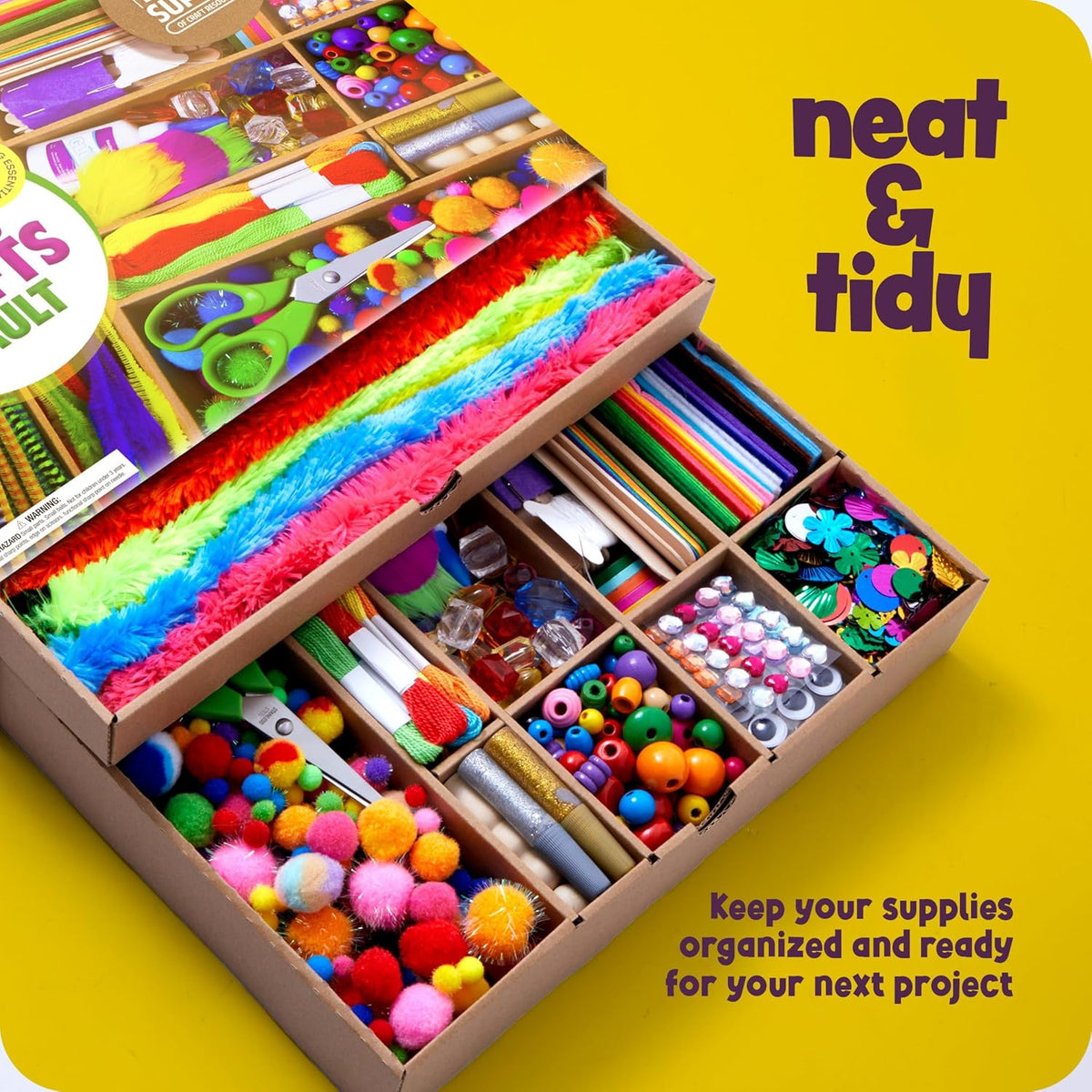 Ultimate Arts and Crafts Kit for Kids with 1000+ Craft Supplies and Endless Creative Fun