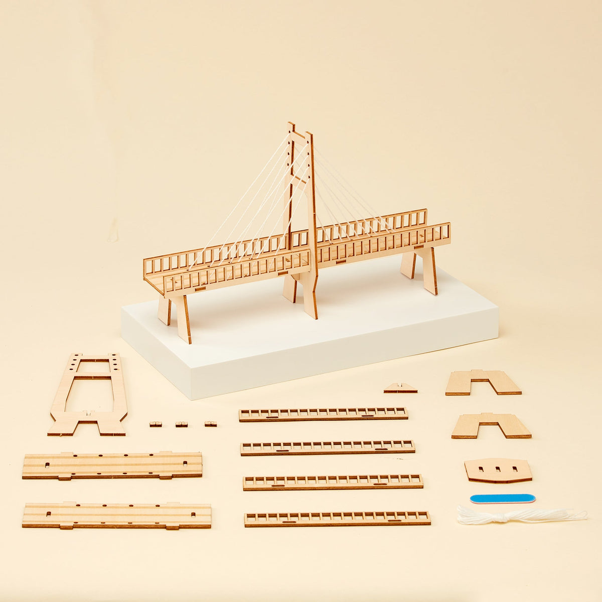 Cable-Stayed Bridge DIY Kit, Educational STEM Toy