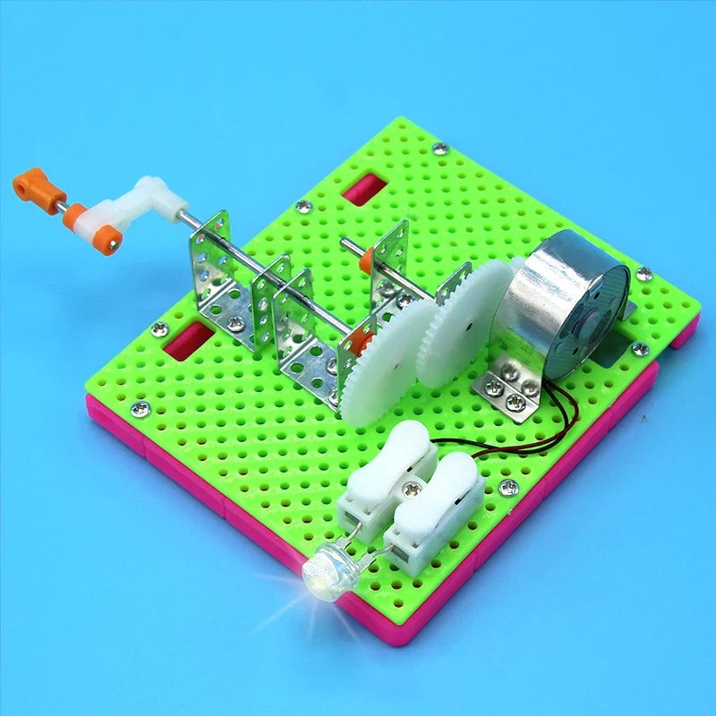 DIY Hand Crank Generator STEM Science Kit for Kids - Educational Mini Invention Toy (Ages 6+)