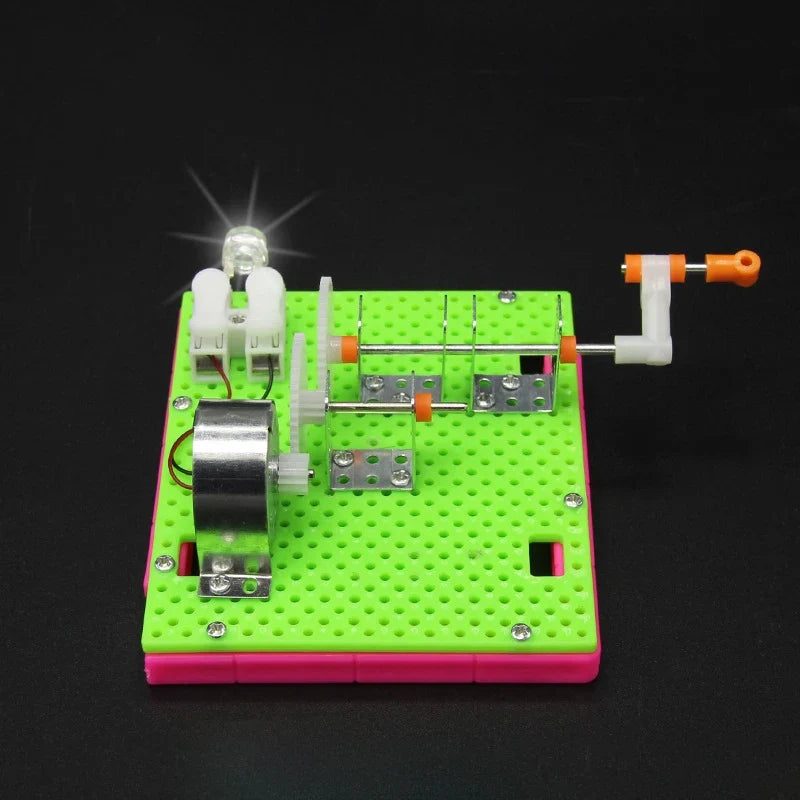 DIY Hand Crank Generator STEM Science Kit for Kids - Educational Mini Invention Toy (Ages 6+)