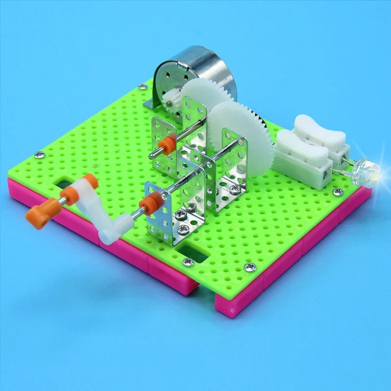 DIY Hand Crank Generator STEM Science Kit for Kids - Educational Mini Invention Toy (Ages 6+)