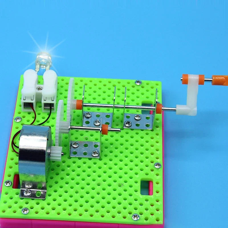 DIY Hand Crank Generator STEM Science Kit for Kids - Educational Mini Invention Toy (Ages 6+)