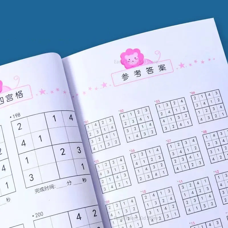Sudoku Book for Beginners – Four, Six, Nine Grid Games, Logical Thinking Ladder Training Puzzle Toy for Elementary School Children