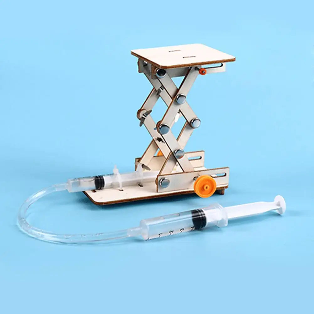 Kids DIY Science Toy Educational Hydraulic Lift Table Model, Physics STEM Experiment Kit for Children