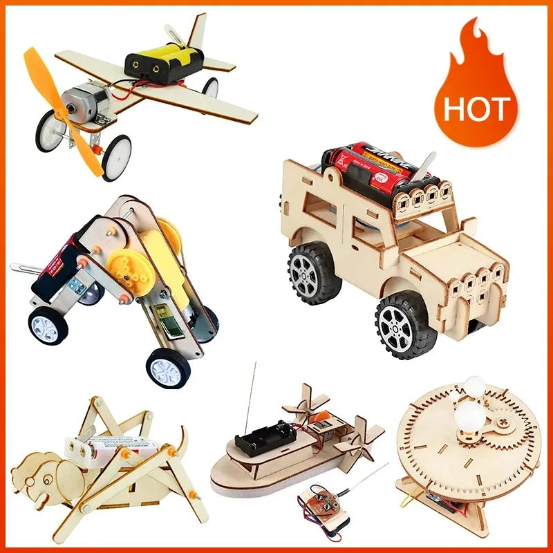Kids DIY Science Toy Educational Hydraulic Lift Table Model, Physics STEM Experiment Kit for Children