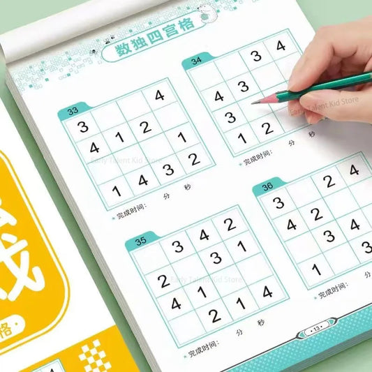Sudoku Book for Beginners – Four, Six, Nine Grid Games, Logical Thinking Ladder Training Puzzle Toy for Elementary School Children
