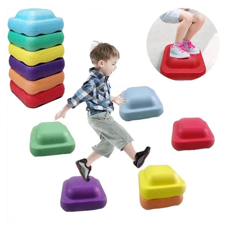Children’s Rainbow Balance Training Foam Step – Sensory Tube Toy for Outdoor Motor Skill Games, Gift for Kids