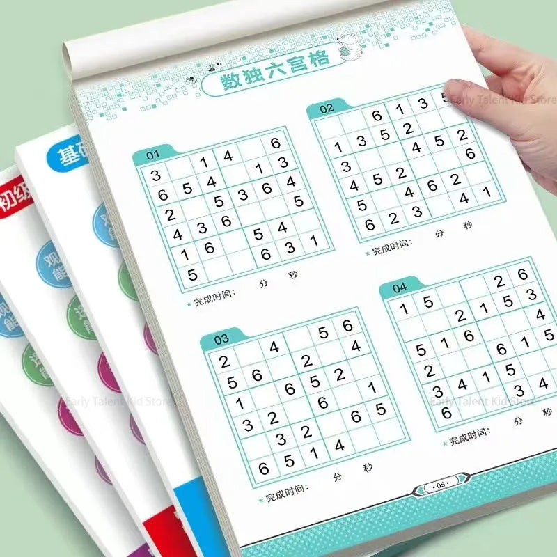 Sudoku Book for Beginners – Four, Six, Nine Grid Games, Logical Thinking Ladder Training Puzzle Toy for Elementary School Children