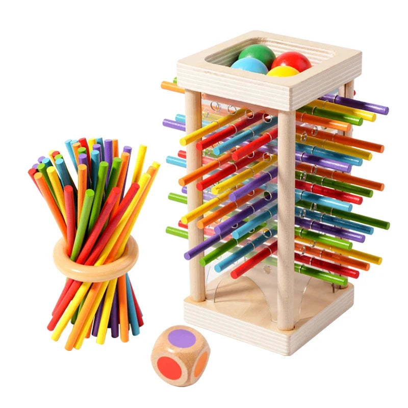 Parent-Child Wooden Stick Battle Puzzle — Two-Player Spatial Thinking Game for Kids Ages 3-12