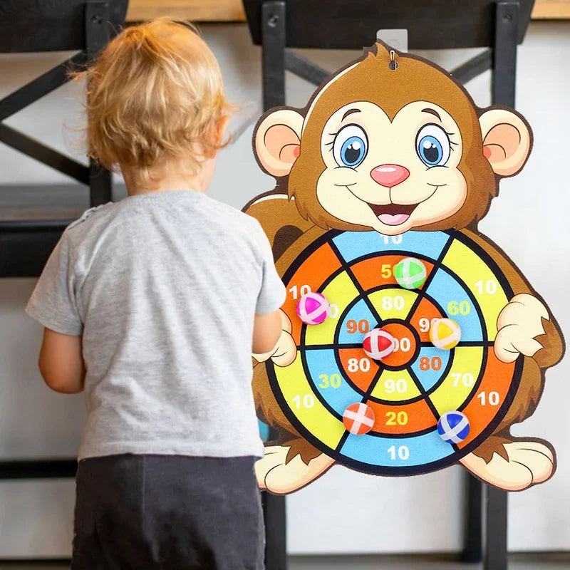 Educational Dart Board Toy – Sticky Ball Dart Game for Kids, Montessori Indoor Sports for Ages 3-7