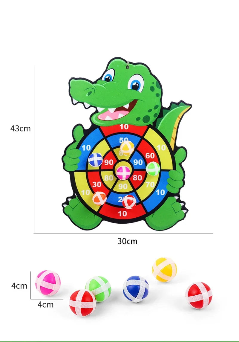 Educational Dart Board Toy – Sticky Ball Dart Game for Kids, Montessori Indoor Sports for Ages 3-7