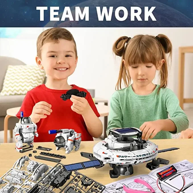 12-in-1 Solar Robot Science Kit - DIY Educational Building Toy, STEM Learning Tool for Kids