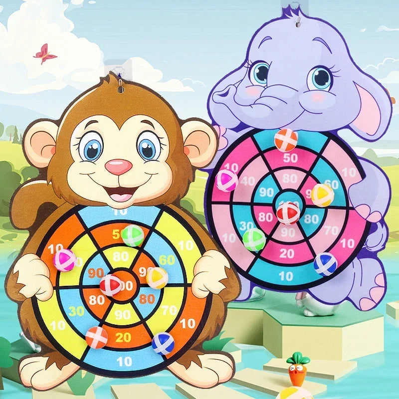 Educational Dart Board Toy – Sticky Ball Dart Game for Kids, Montessori Indoor Sports for Ages 3-7