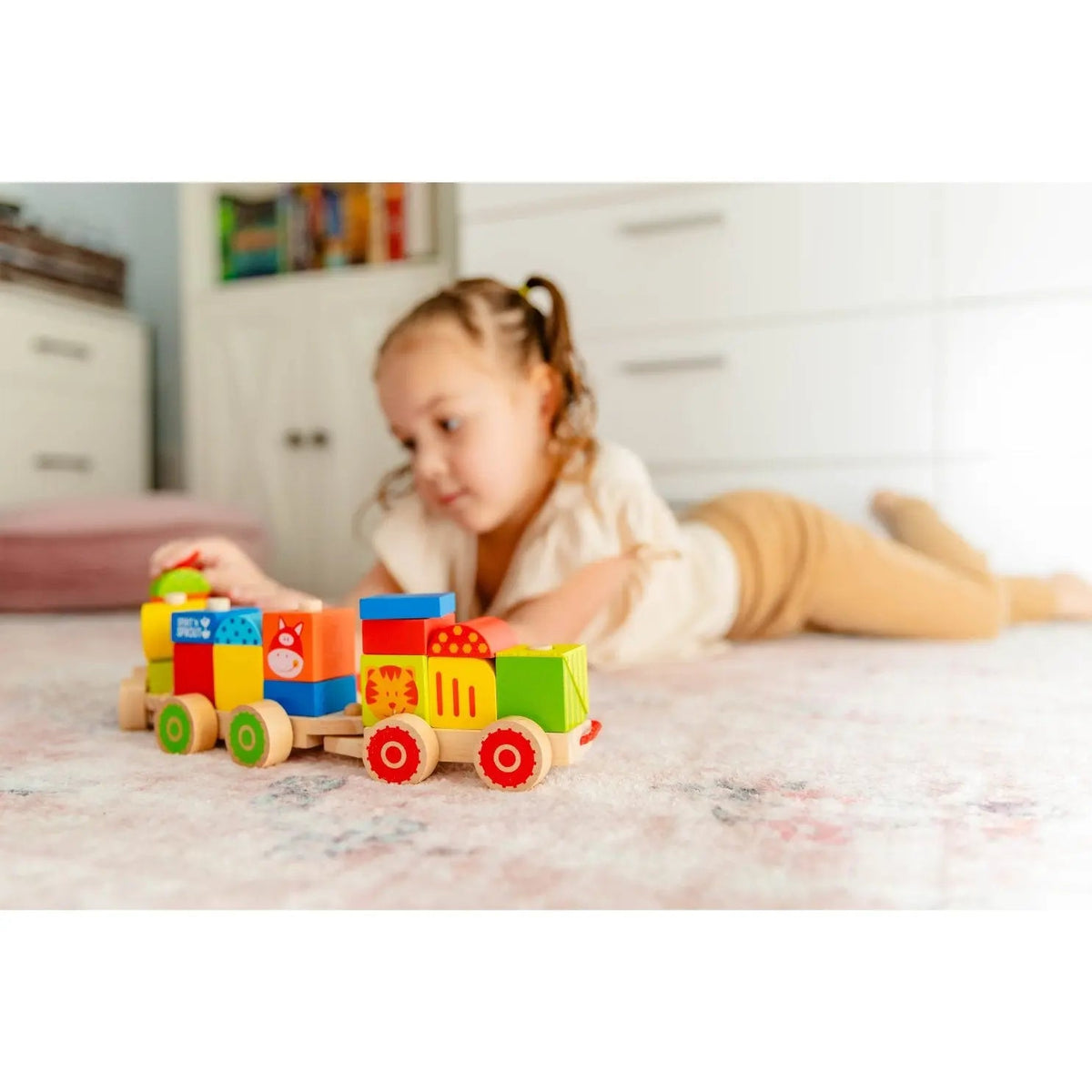 Farm Wooden Stacking Train