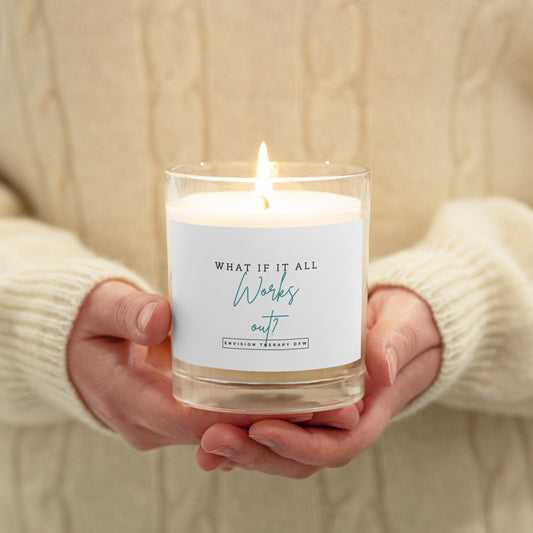 What if it all works out - Glass jar soy wax candle