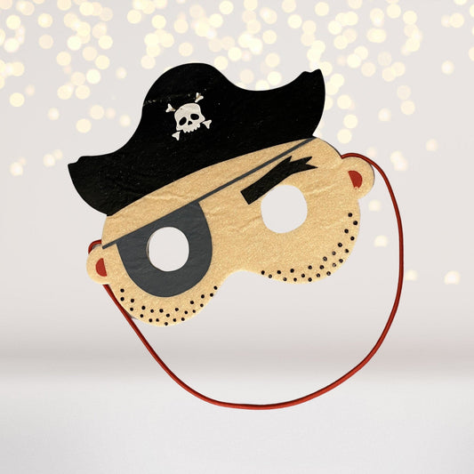 Kids Felt Pirate Costume Mask - Children's Pirate Captain Dress Up Mask